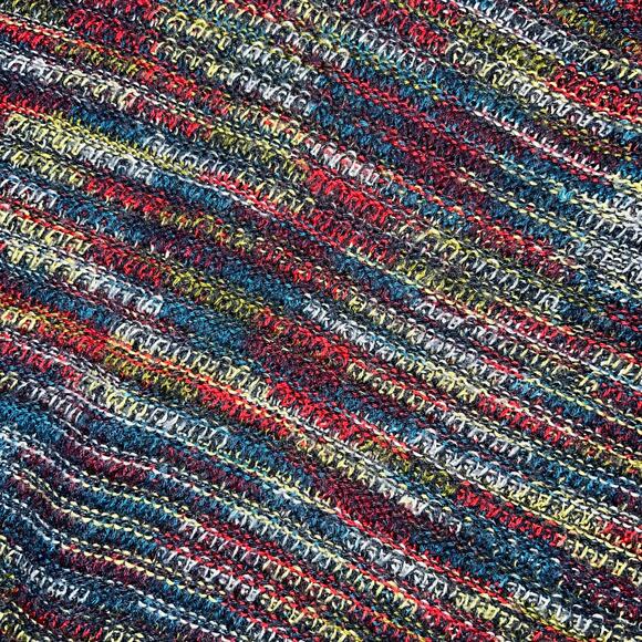 Womens Colorful Knit Sweater Pullover V Neck Lightweight Asymmetrical - Picture 6 of 6